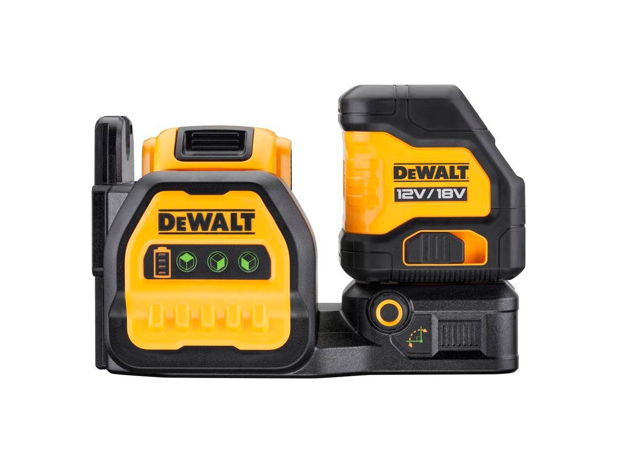 DeWalt Kreuzlinienlaser Gruen, 18V, Reichweite 30m (50m mit Detektor)