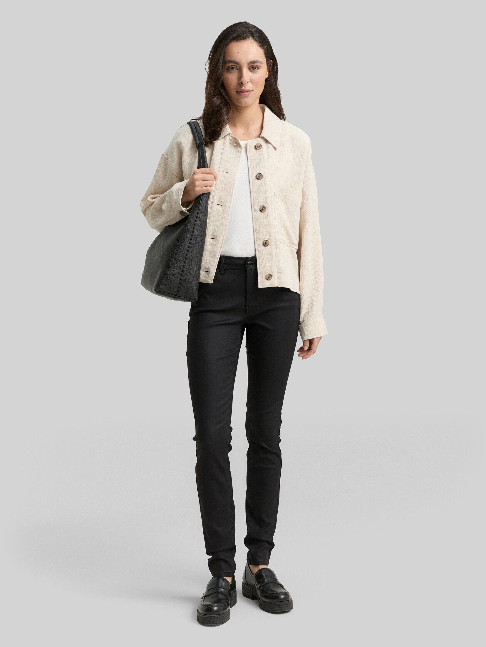 TOM TAILOR Skinny-fit-Jeans Jeanshosen Coated TTLUCIE SKINNY Jeans
