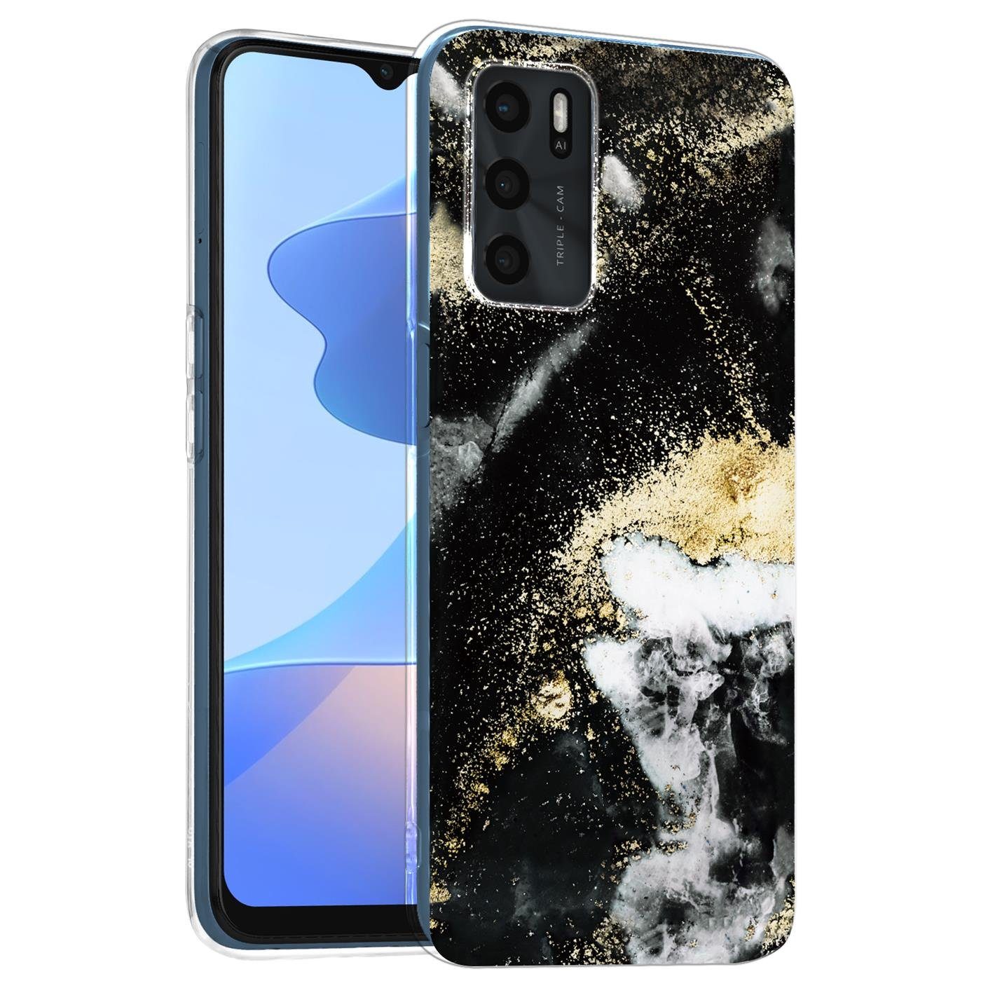 CoolGadget Handyhülle Marmor Slim Case für OPPO A16 6,52 Zoll, Hülle Dünne Silikon Schutzhülle für OPPO A16, OPPO A16s Hülle