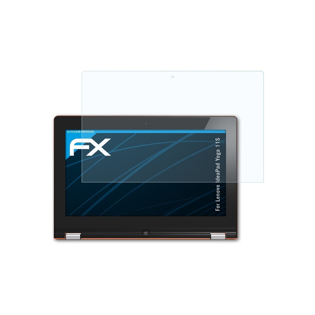 atFoliX Schutzfolie Displayschutz für Lenovo IdeaPad Yoga 11S, (2 Folien), Ultraklar und hartbeschichtet