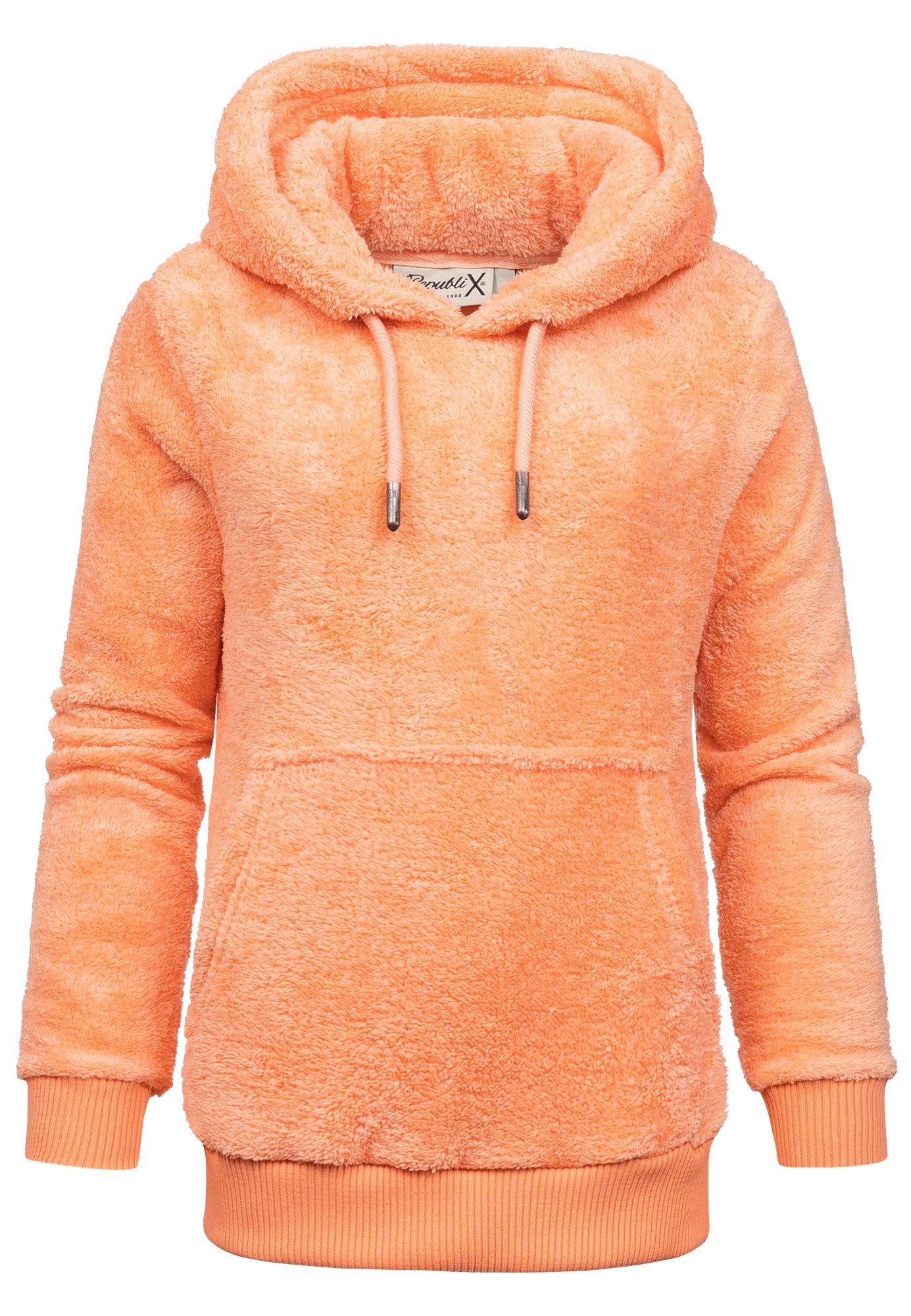 REPUBLIX Kapuzenpullover CHARLIZE Damen Teddy Sweatjacke Plüsch Hoodie Pull günstig online kaufen