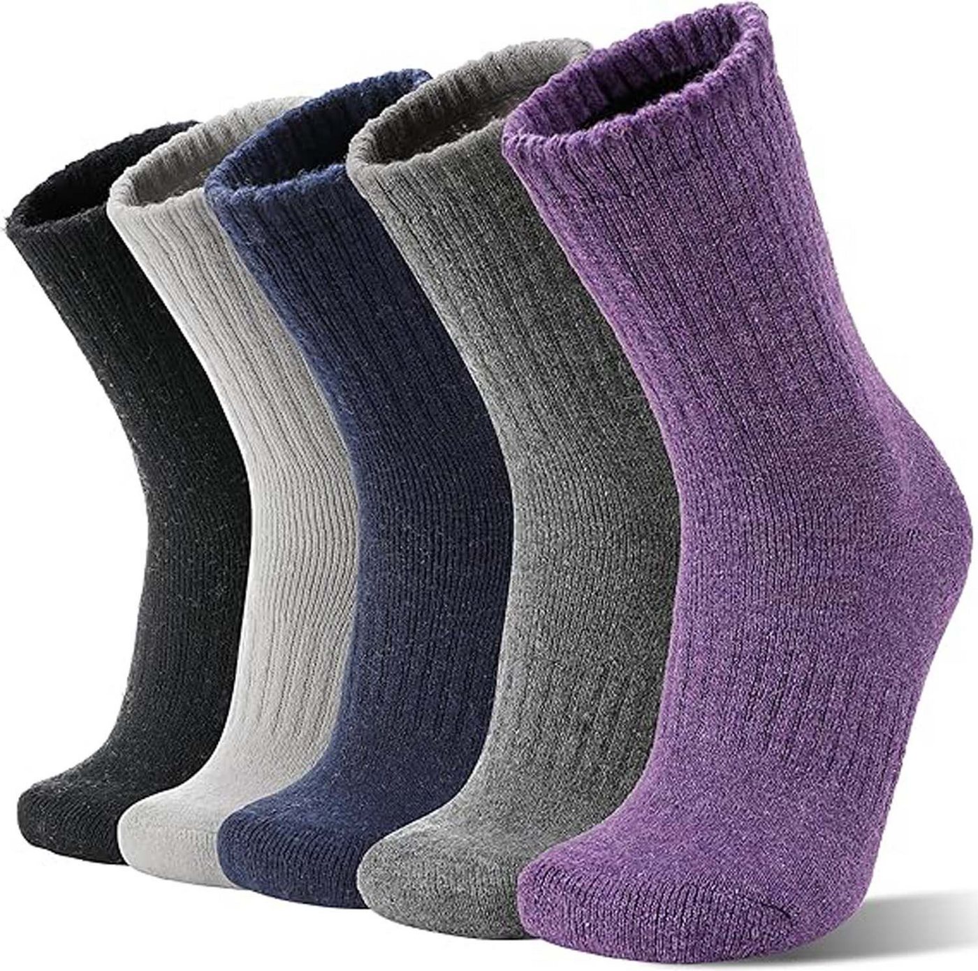 Autrucker Thermosocken Damen Socken Winter Socken 5 Paar atmungsaktiv warm (5-Paar)