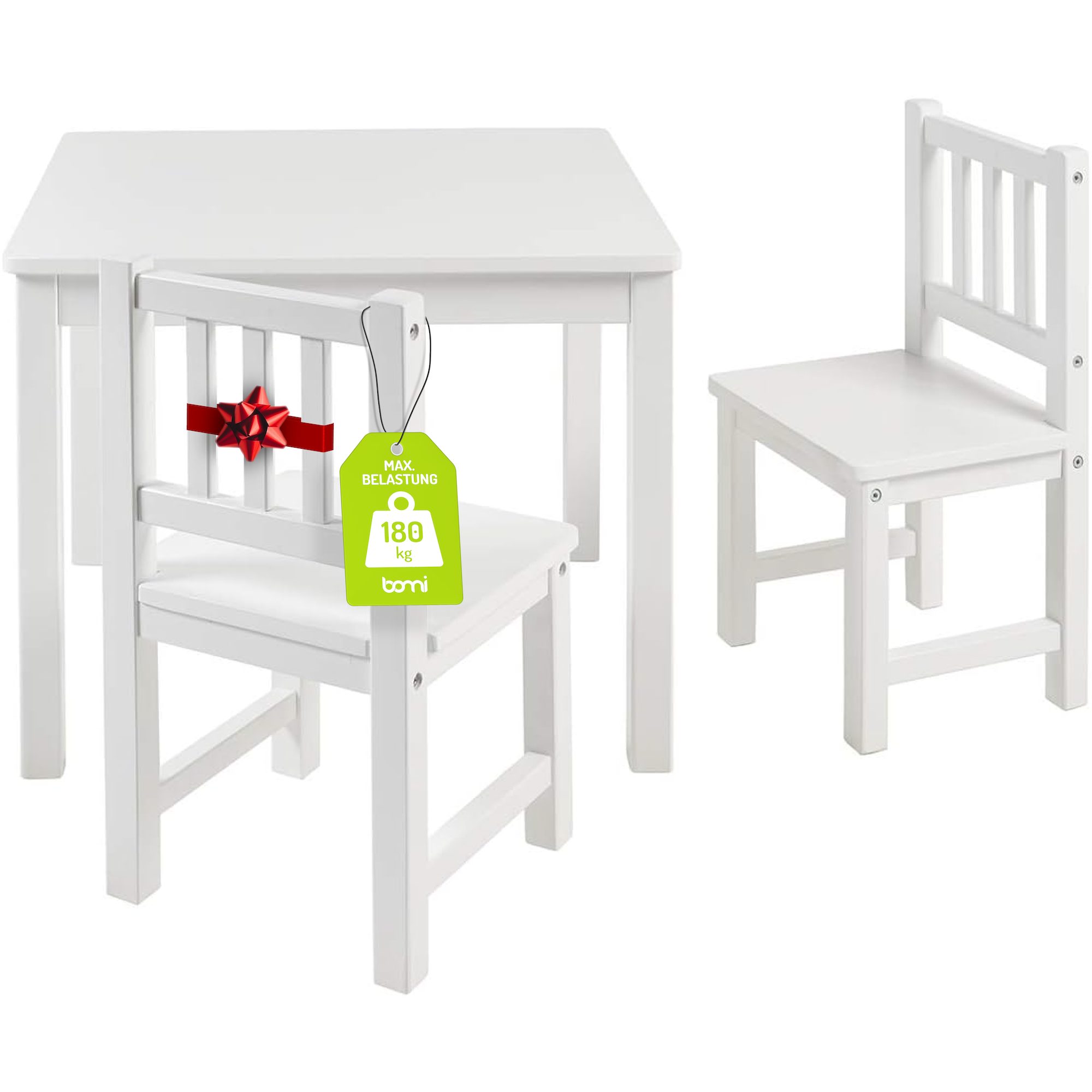 BOMI Kindersitzgruppe Holzsitzgruppe Amy, (Set, 3-tlg., oder 5 tlg. erhältlich), Kindertischgruppe, Tisch & Стулья Kinderzimmer, als Spiel- & Maltisch