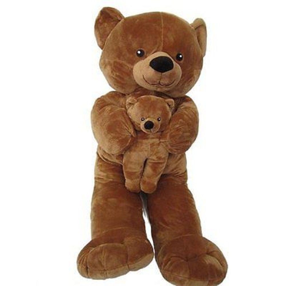 Sweety-Toys Kuscheltier Sweety Toys XXL Riesen Teddybär 90cm Teddy Bär Mama  mit Baby 28 cm Plüschbär kuschelweich - verschiedene Farben