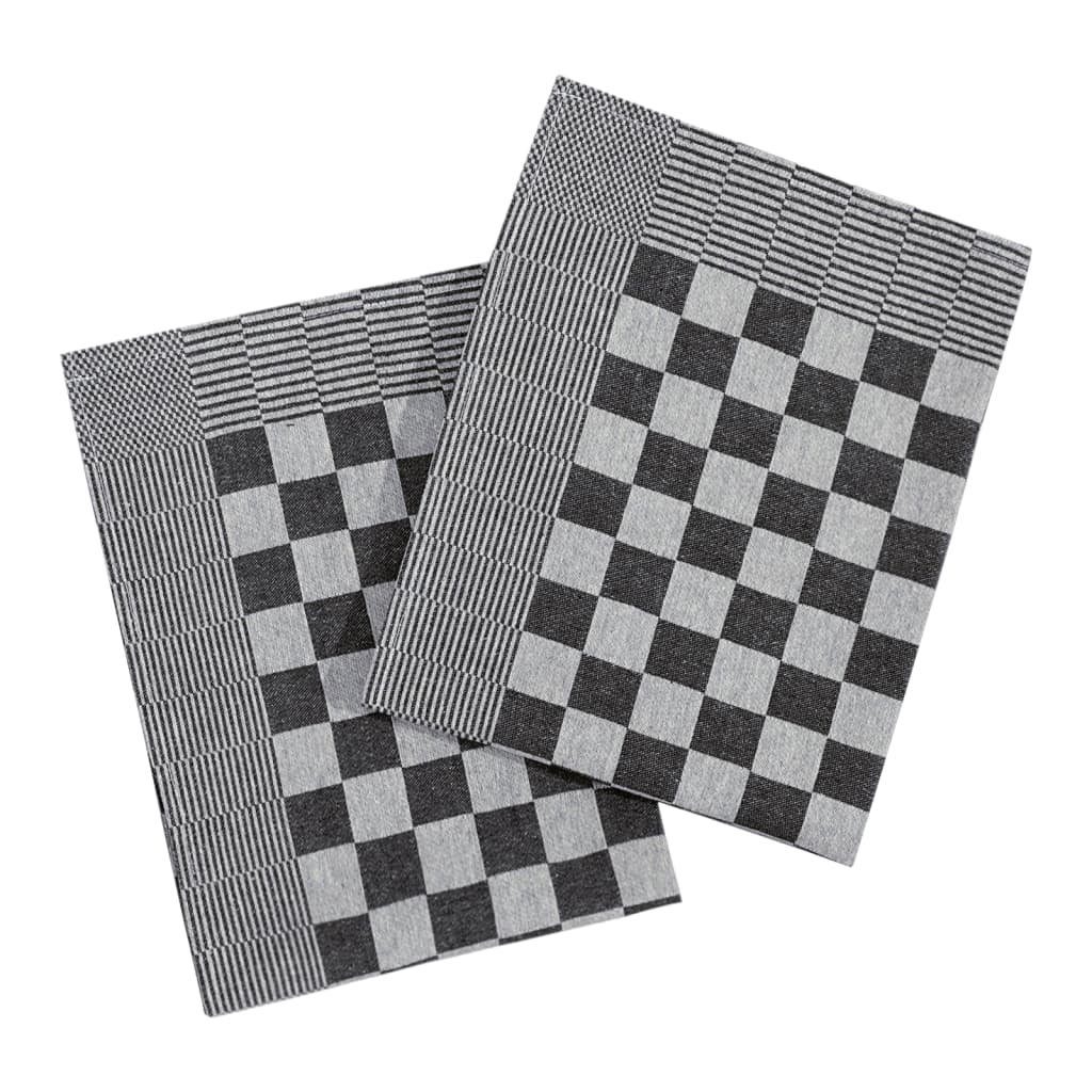 Weiß cm vidaXL Baumwolle Schwarz Stk und 10 50x70 Handtuch Geschirrtücher