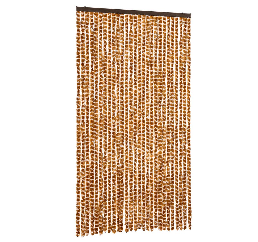 Thumbnail - vidaXL Insektenschutz-Vorhang, Fliegenvorhang Ocker und Weiß 118x220 cm Chenille