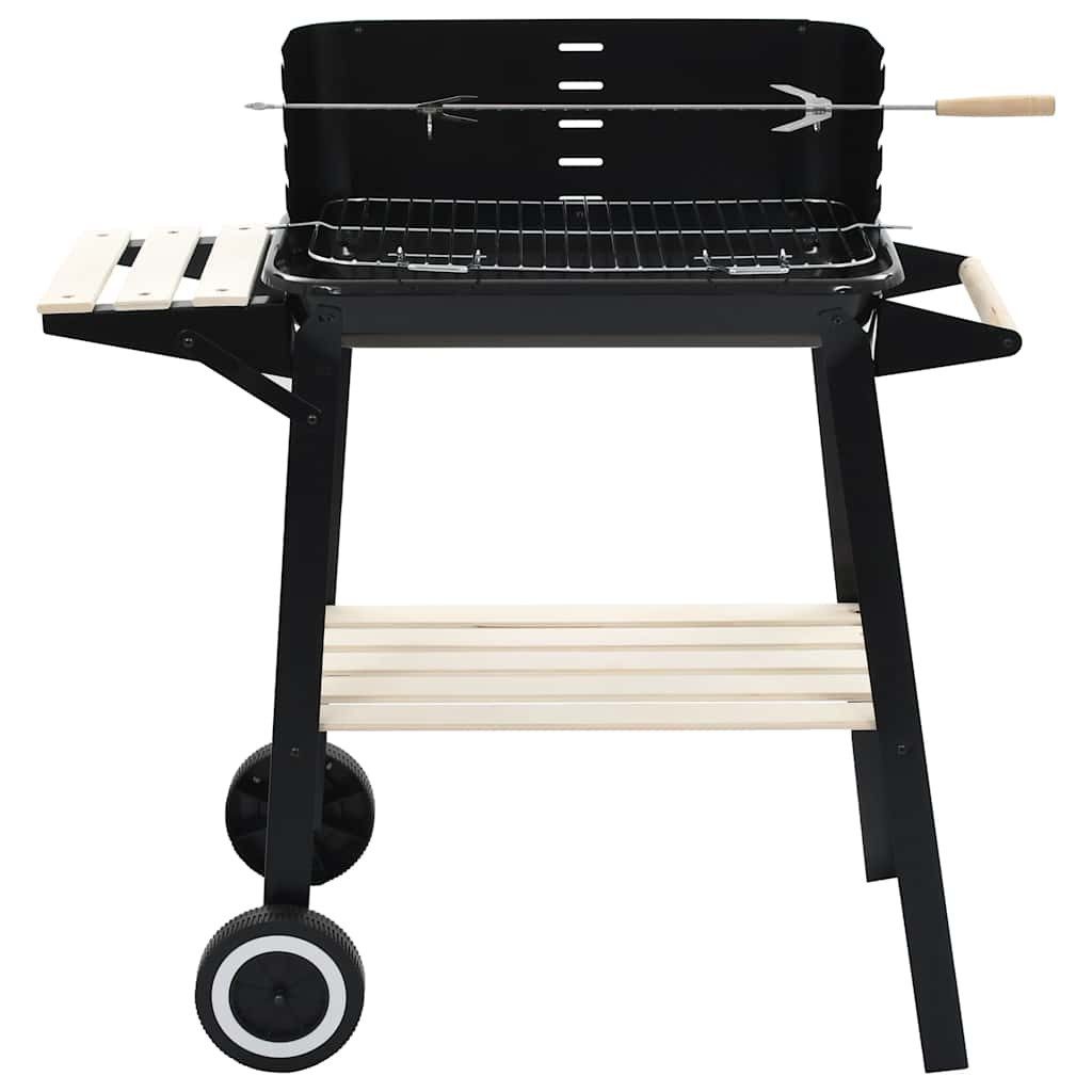 vidaXL Holzkohlegrill Holzkohlegrill Standgrill mit Rädern