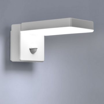 Maxkomfort Wandleuchte AGATE, LED fest integriert, Tageslichtweiß, Neutralweiß, 4000K, Wandleuchte, Wandlampe, Flurleuchte, IP65, Sensor, Bewegungsmelder, Außenwandleuchte, Außenlampe, Modern, schwenkbar, LED