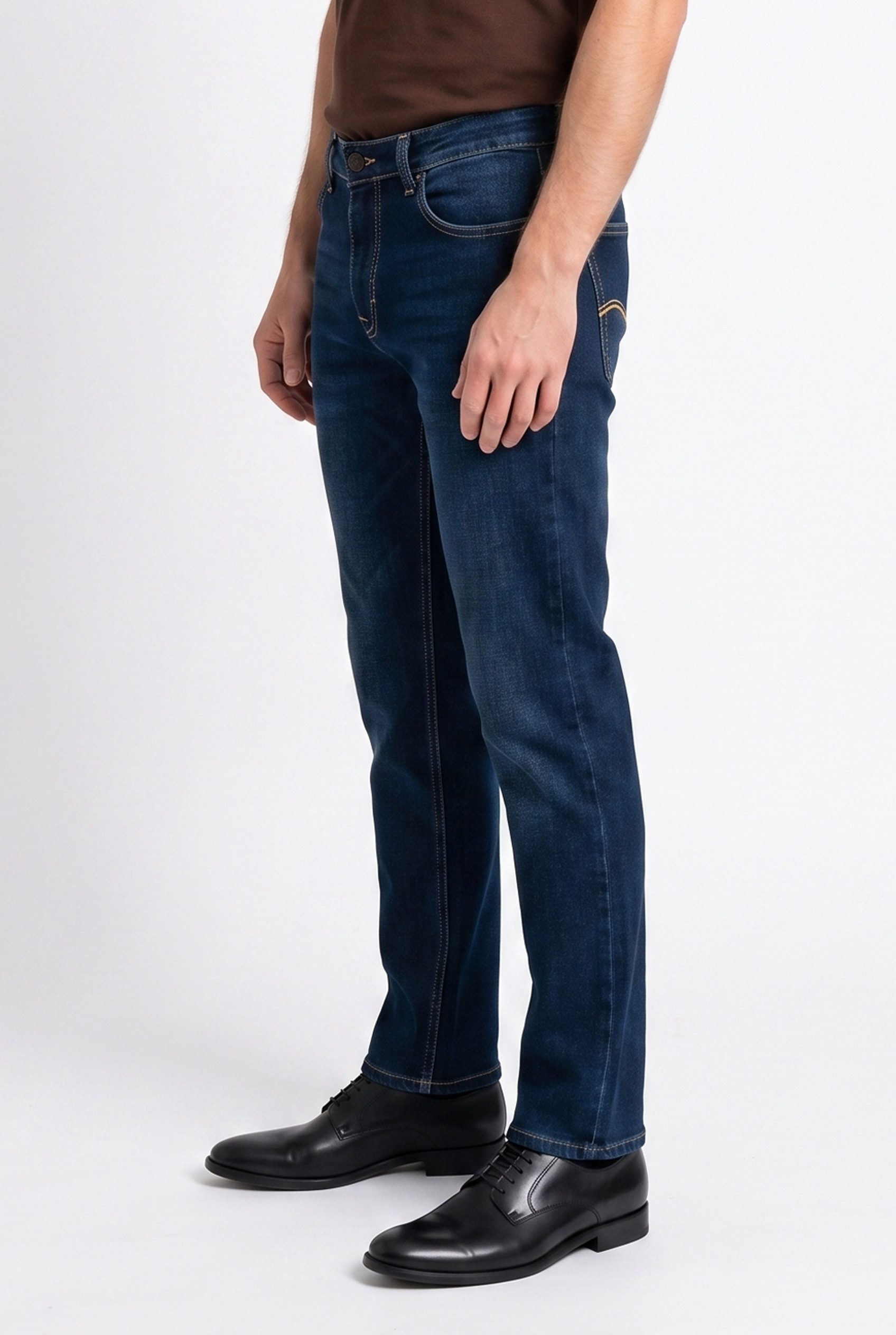 BlauerHafen Regular-fit-Jeans Herren Straight Fit Jeans Stretch Bequeme mit Slim Passform Super Flex – Bild 3 von 5