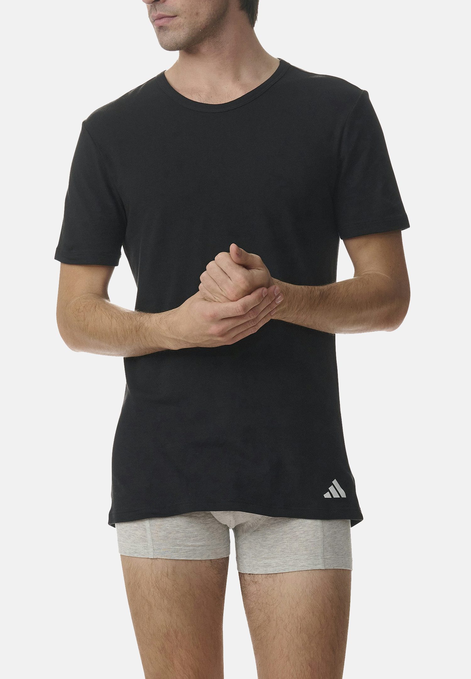 adidas Performance Poloshirt T-Shirt Basic 2P (Packung, 2-tlg., 2er-Pack) günstig online kaufen
