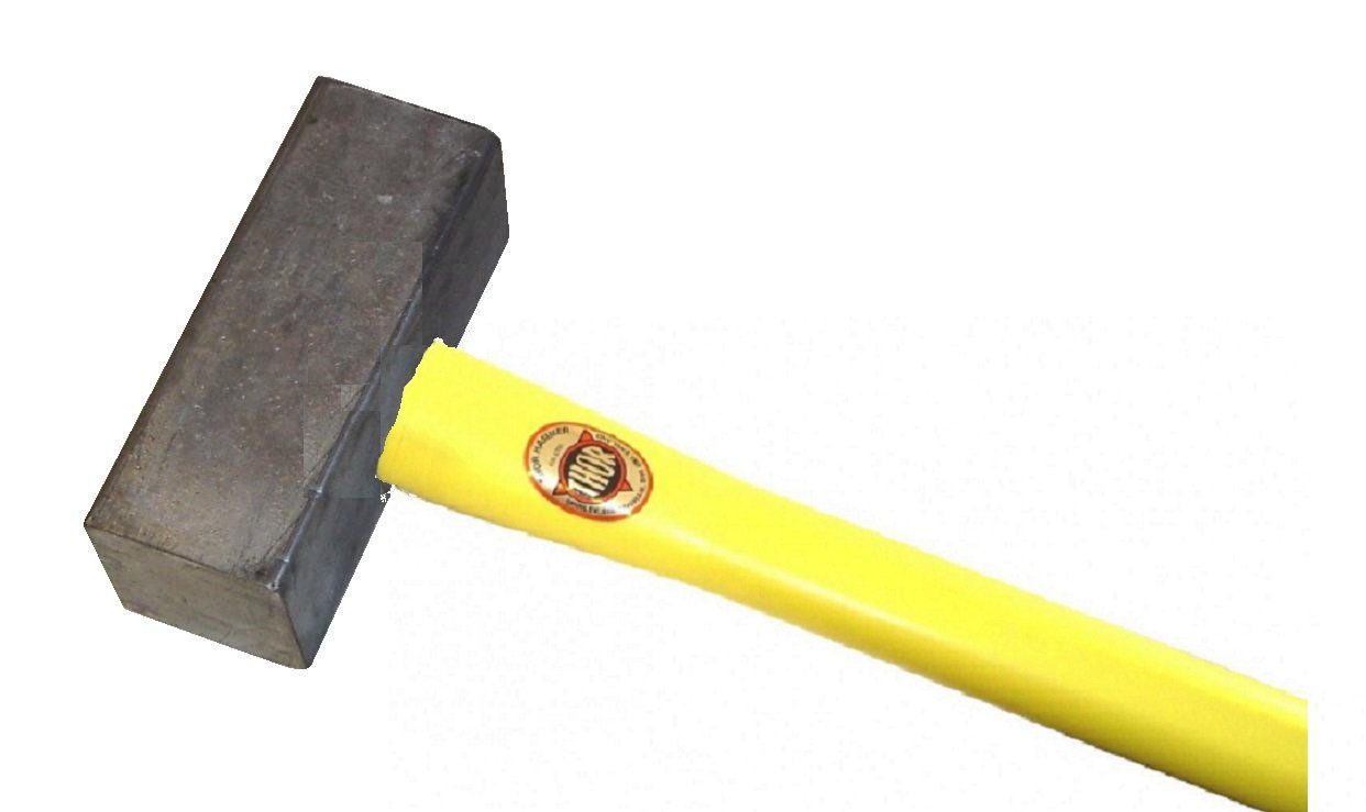 Vierkant Hammer mit Blei THOR x Fiberglas Hammer, g, 120 mm, 4.900 60 kurzem THOR Stiel