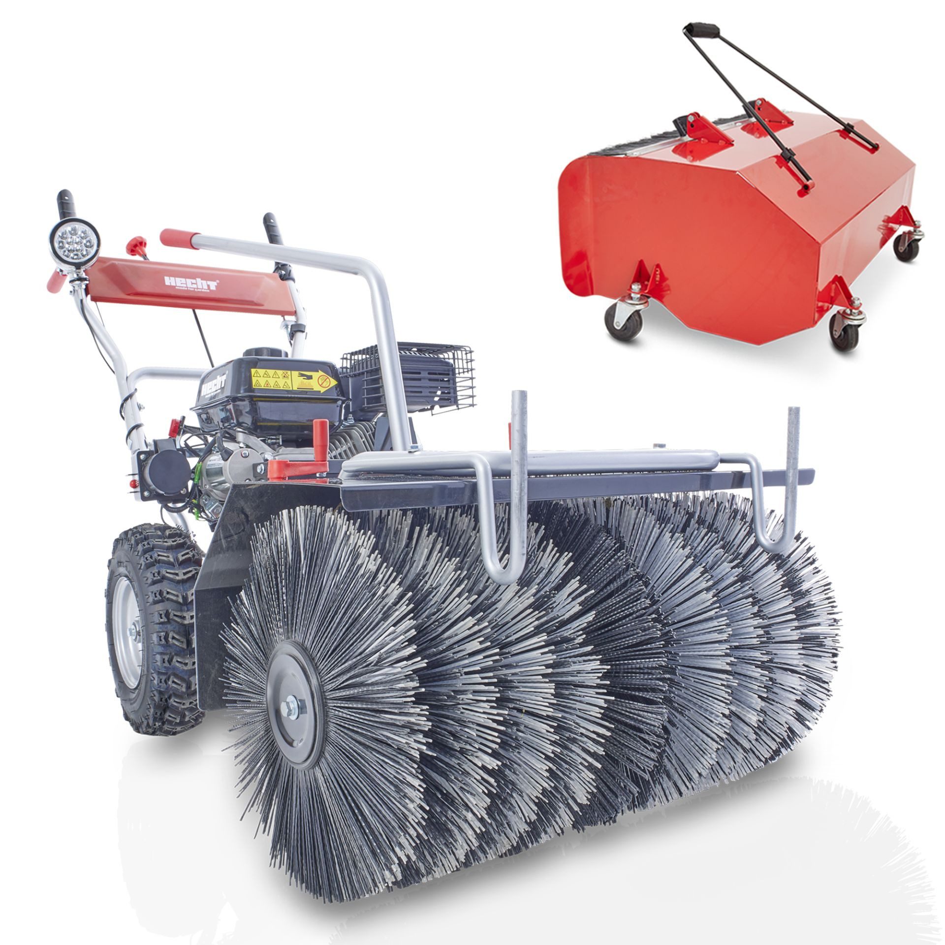 Hecht Benzin-Kehrmaschine 8616 SE mit Auffangbehälter, 62,00 cm Arbeitsbreite, Elektrostart, 6,5 PS