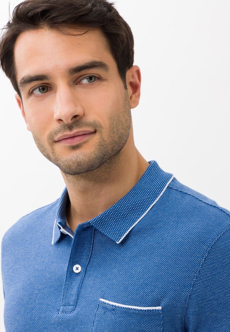 Style blau Poloshirt PADDY Brax