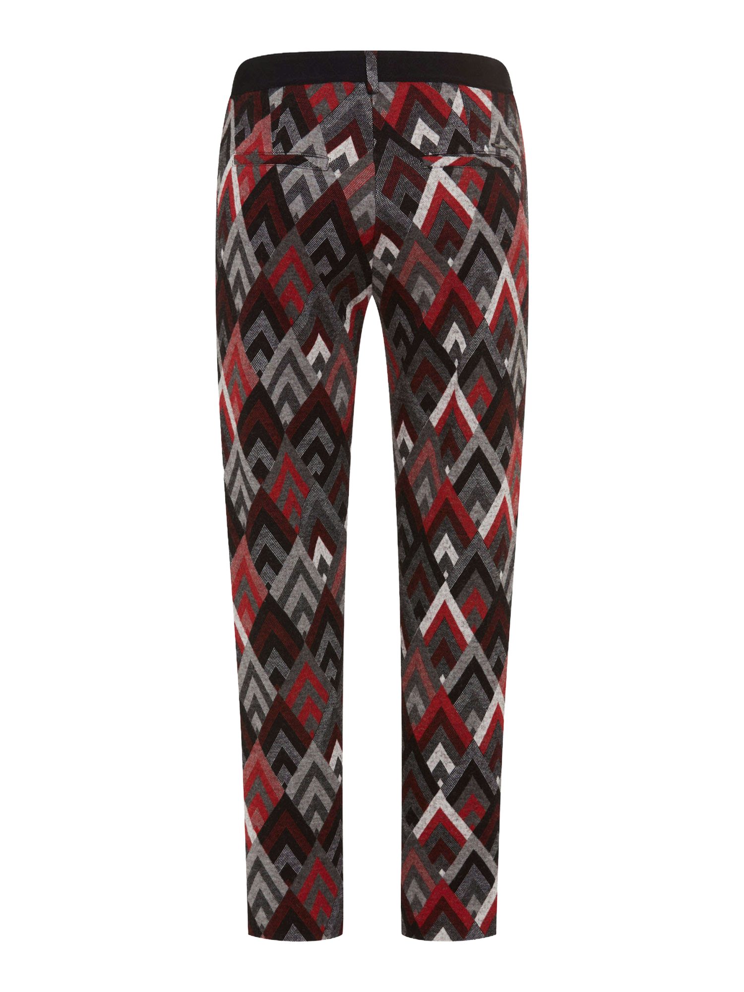 Brax Stretch-Hose rot, Casual, Polyester, Allover-Print, Regular Fit, Mittel