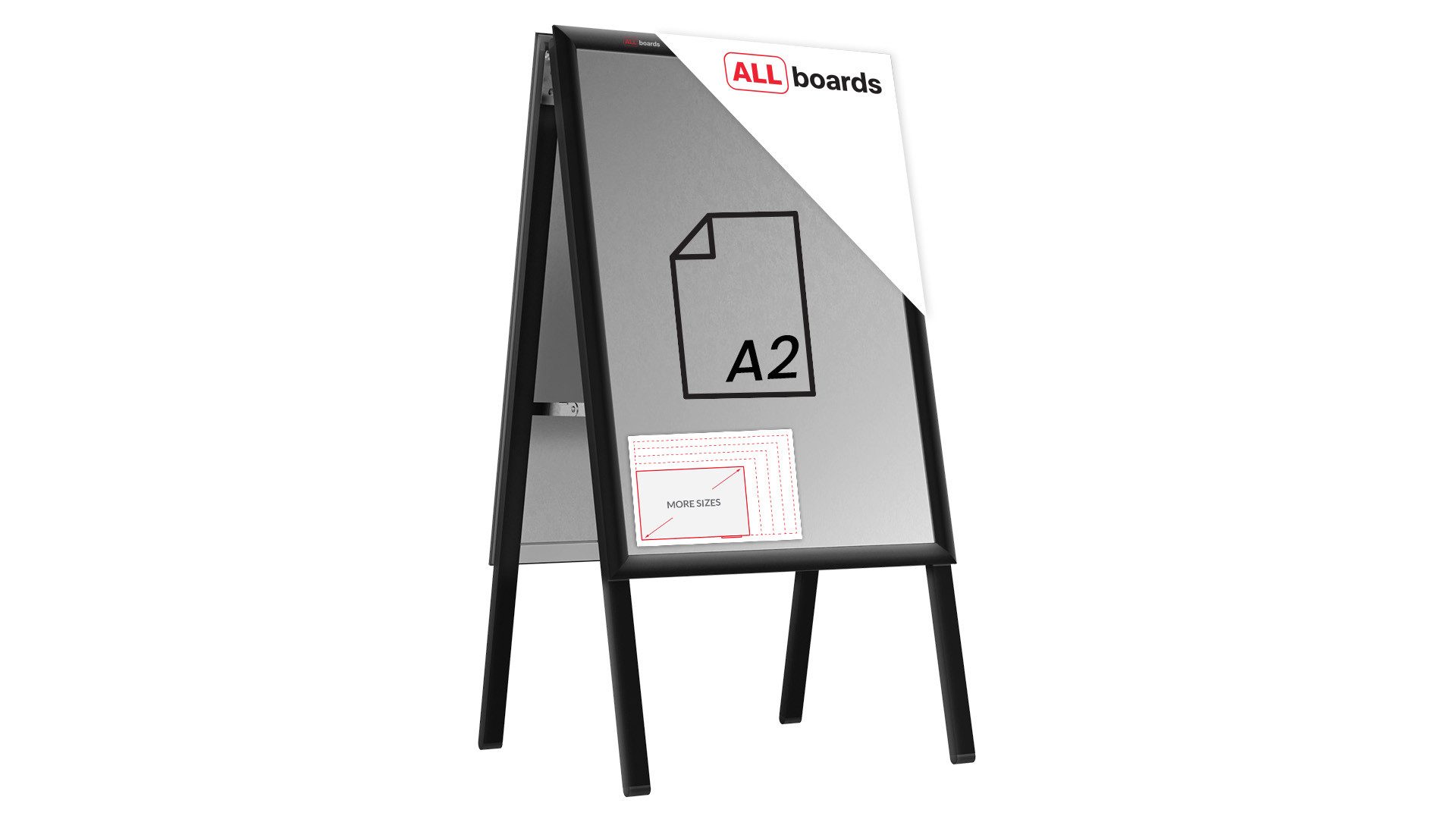 ALLboards Einzelrahmen ALLboards Doppelseitige Werbetafel Kundenstopper günstig online kaufen