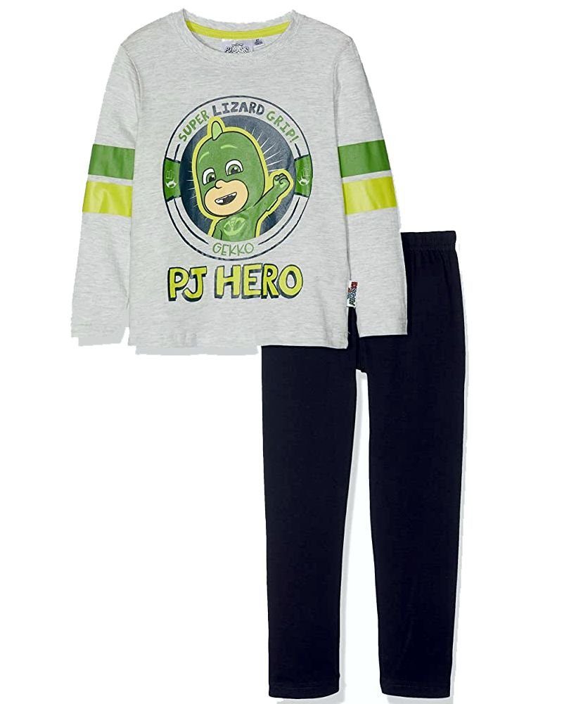 PJ Masks Schlafanzug PJ Mask Kinderpyjama und im 98 langer 116 Pyjama - Helden Mädchen 110 Gr. Schlagfanzug Jungen 104