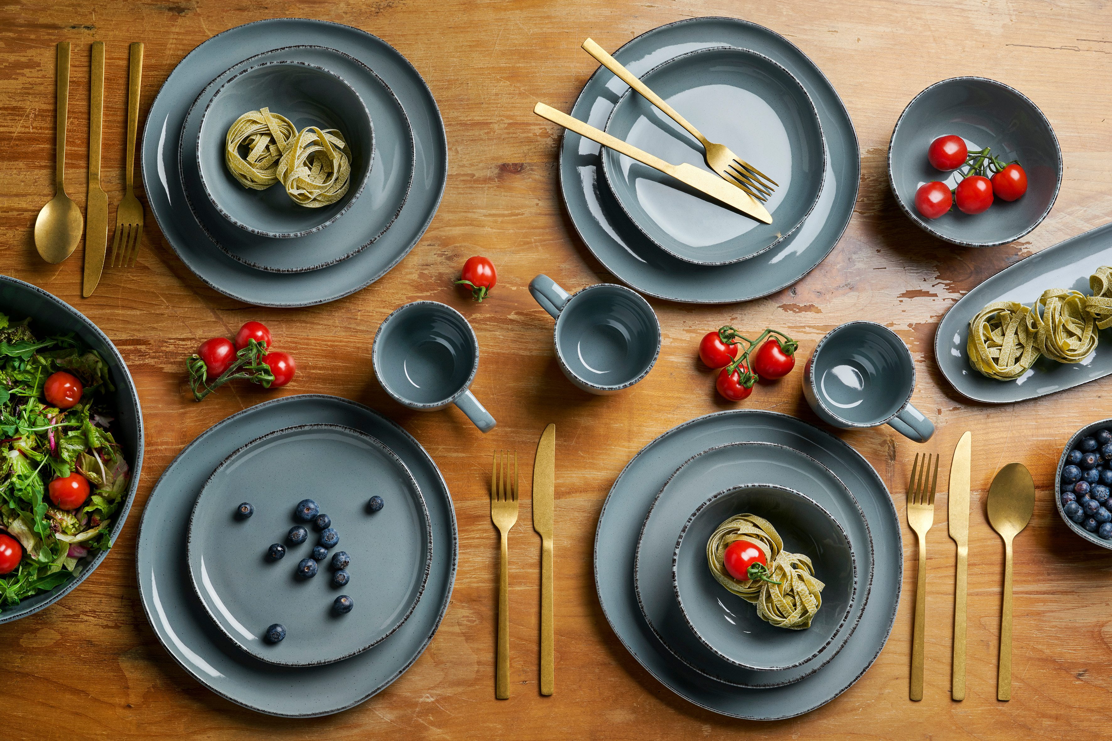 van Well Dessertteller Urban, Teller 20 cm, 6 Stück, (6 St), Teller Set, spülmaschinen- und mikrowellengeeignet