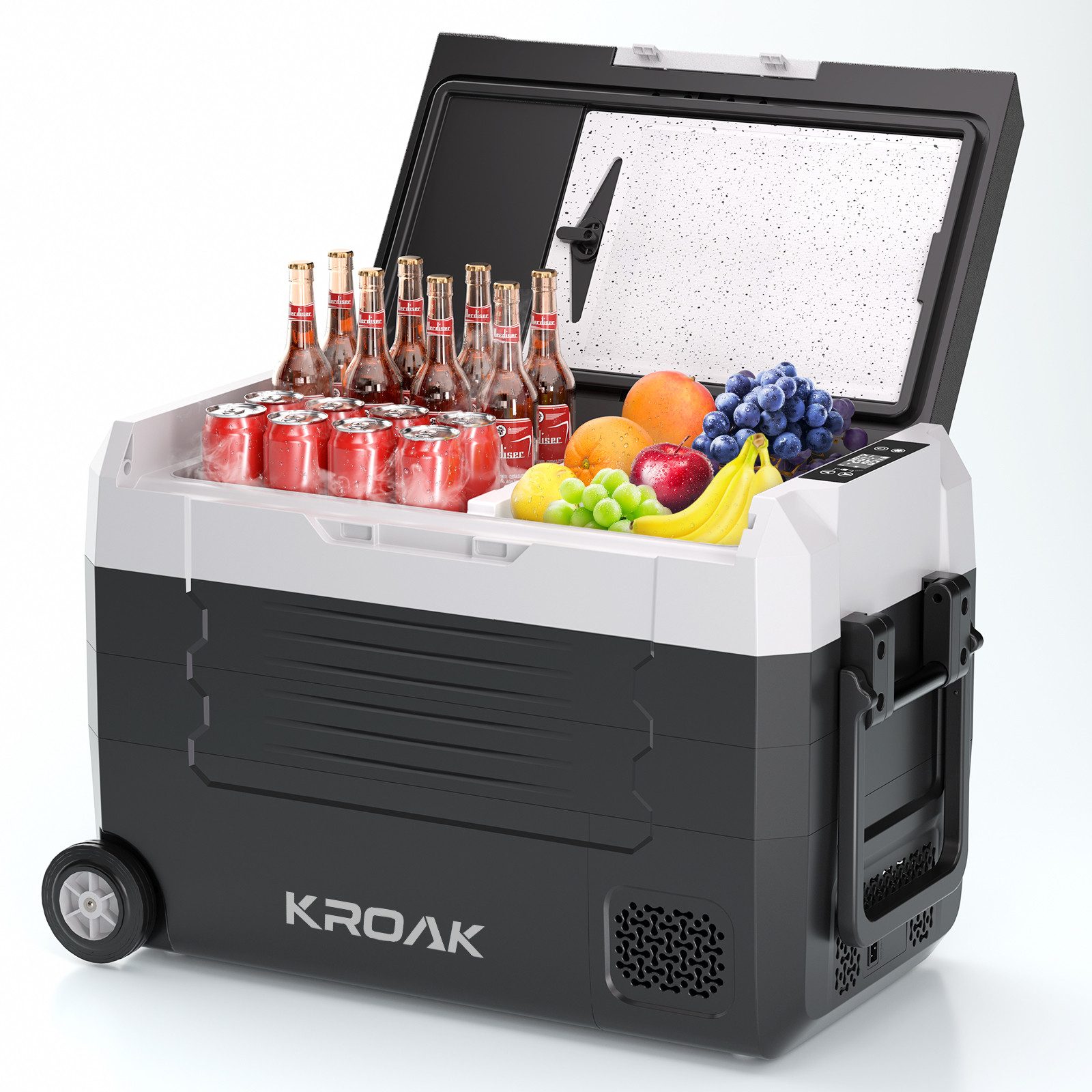 Kühlbox 35-45L Kompressor mobiler Autokühlschrank, Kühltruhe mit Räder