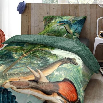 Kinderbettwäsche Dinos Trendy Bedding, ESPiCO, Renforcé, 2 teilig, Dinosaurier, Urwald