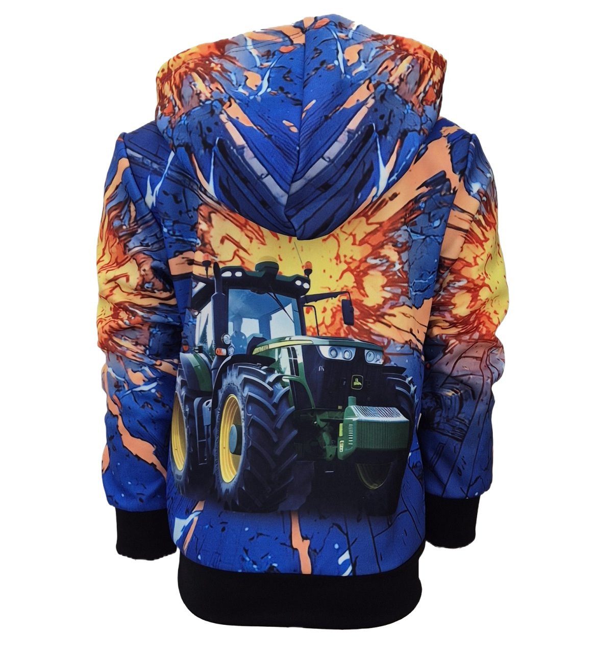 Fashion Boy Kapuzensweatshirt Sweatshirt Langarm-Shirt mit Trecker Druck JST1