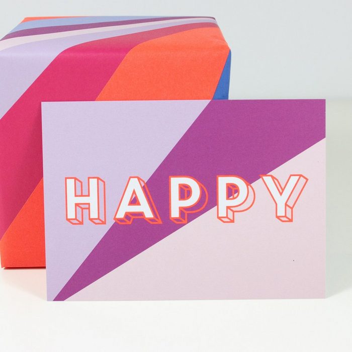 Bow & Hummingbird Postkarte Postkarte Happy 100% Recyclingpapier