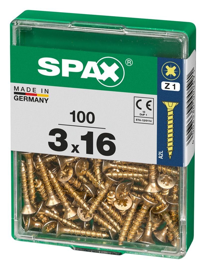 - SPAX Holzbauschraube 16 PZ 100 Spax x 3.0 mm 1 Universalschrauben