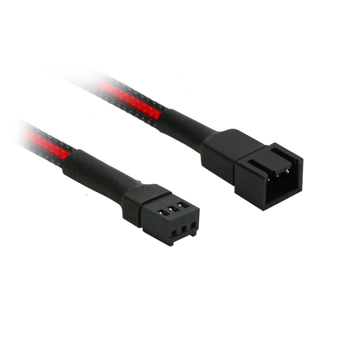 NANOXIA Nanoxia 3-Pin Molex Verlängerung - 30 cm, schwarz/rot Audio- & Video-Kabel