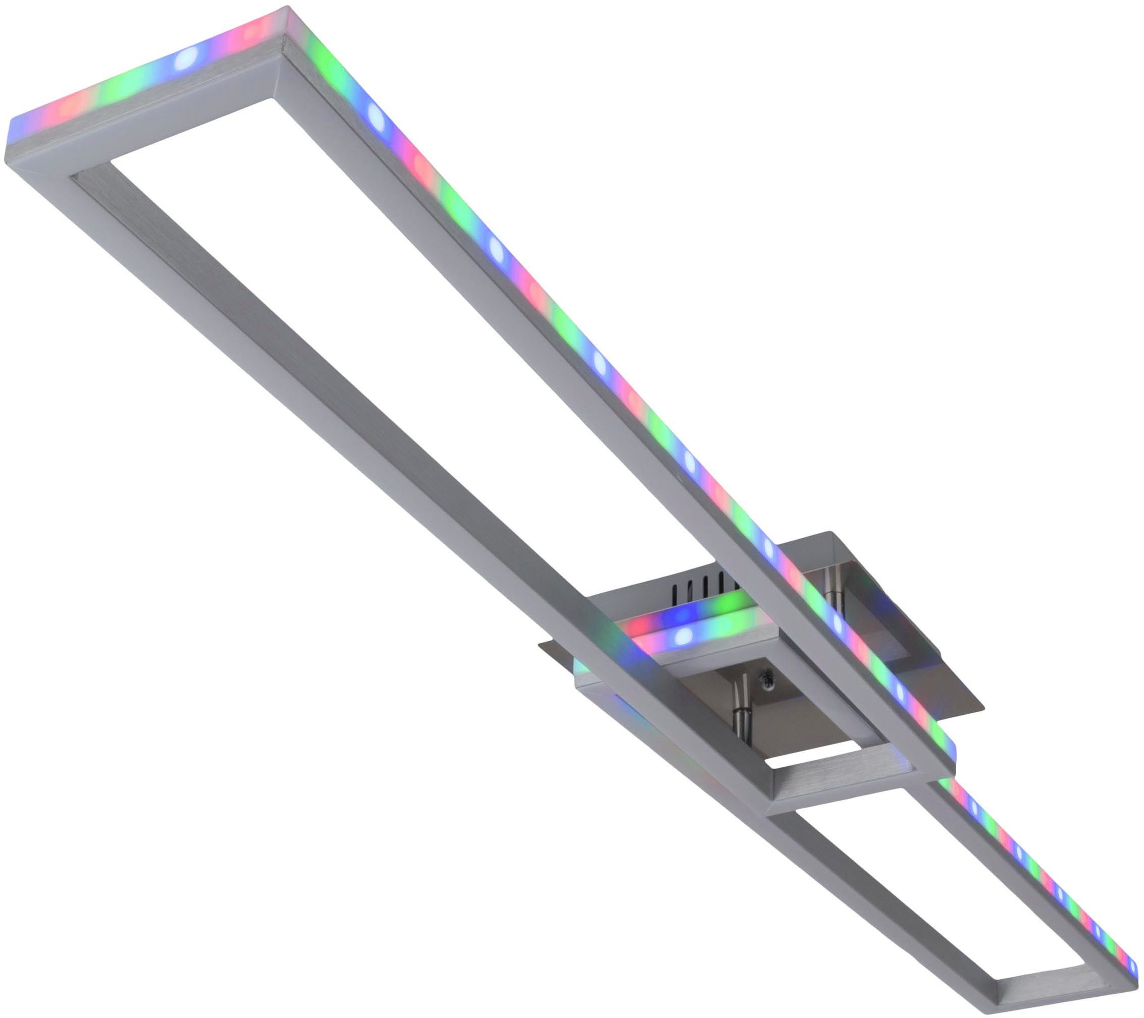näve LED Deckenleuchte BANTRY, Farbwechsel, Memoryfunktion, Nachtlichtfunktion, LED fest integriert, Farbwechsler, CCT, RGB-Backlight, dimmbar, Memory, Zeitschaltuhr, Nachtlicht