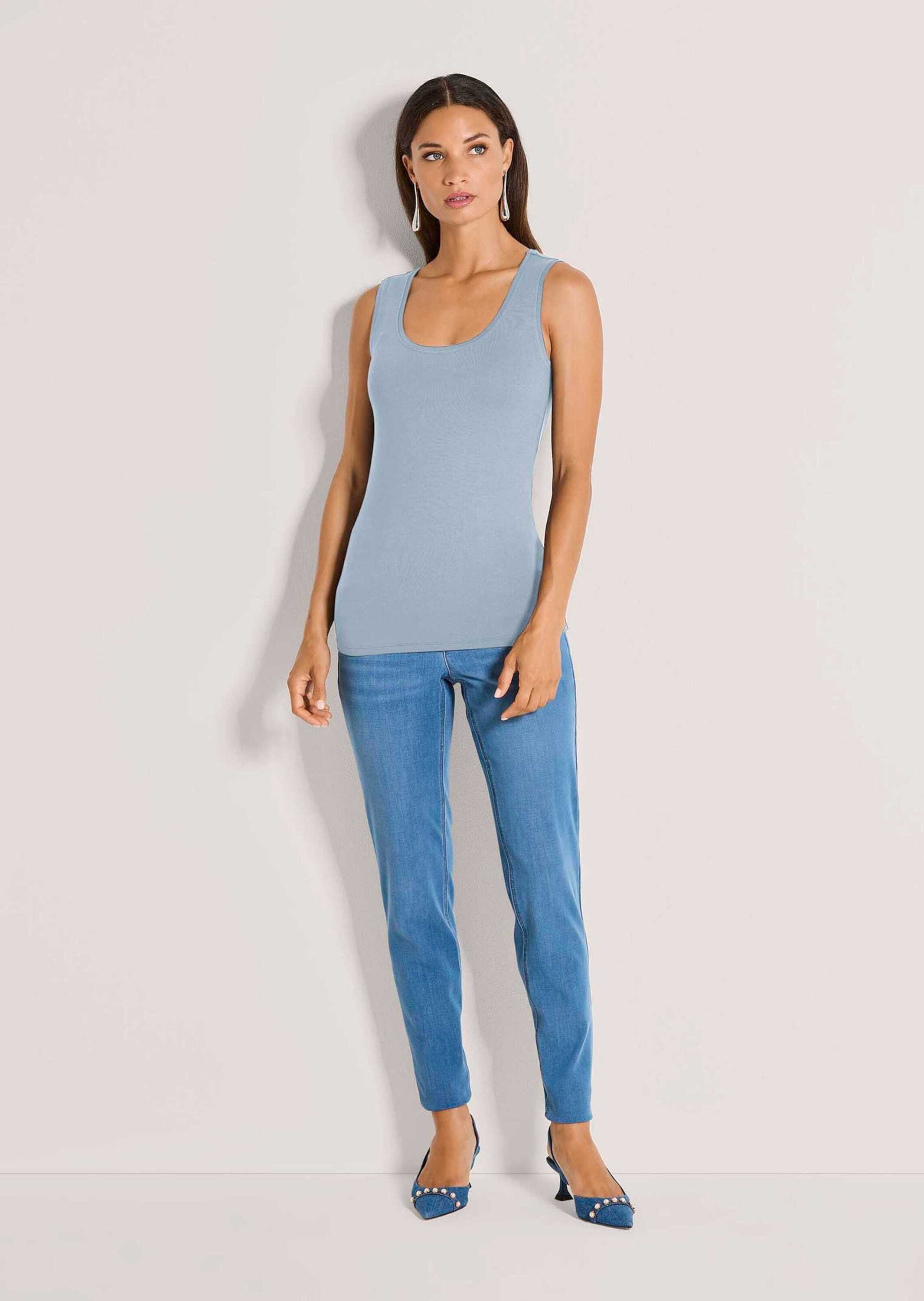 MADELEINE Shirttop Tanktop mit breiten Trägern Tanktop ohne Ärmel und mit breiten Trägern