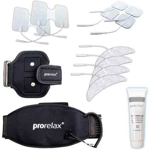 prorelax Elektrodenpads Zubehör Set 351647,verschiedenen Elektroden, 1 Therapie-Gürtel & 1 Therapie-Arm Gurt