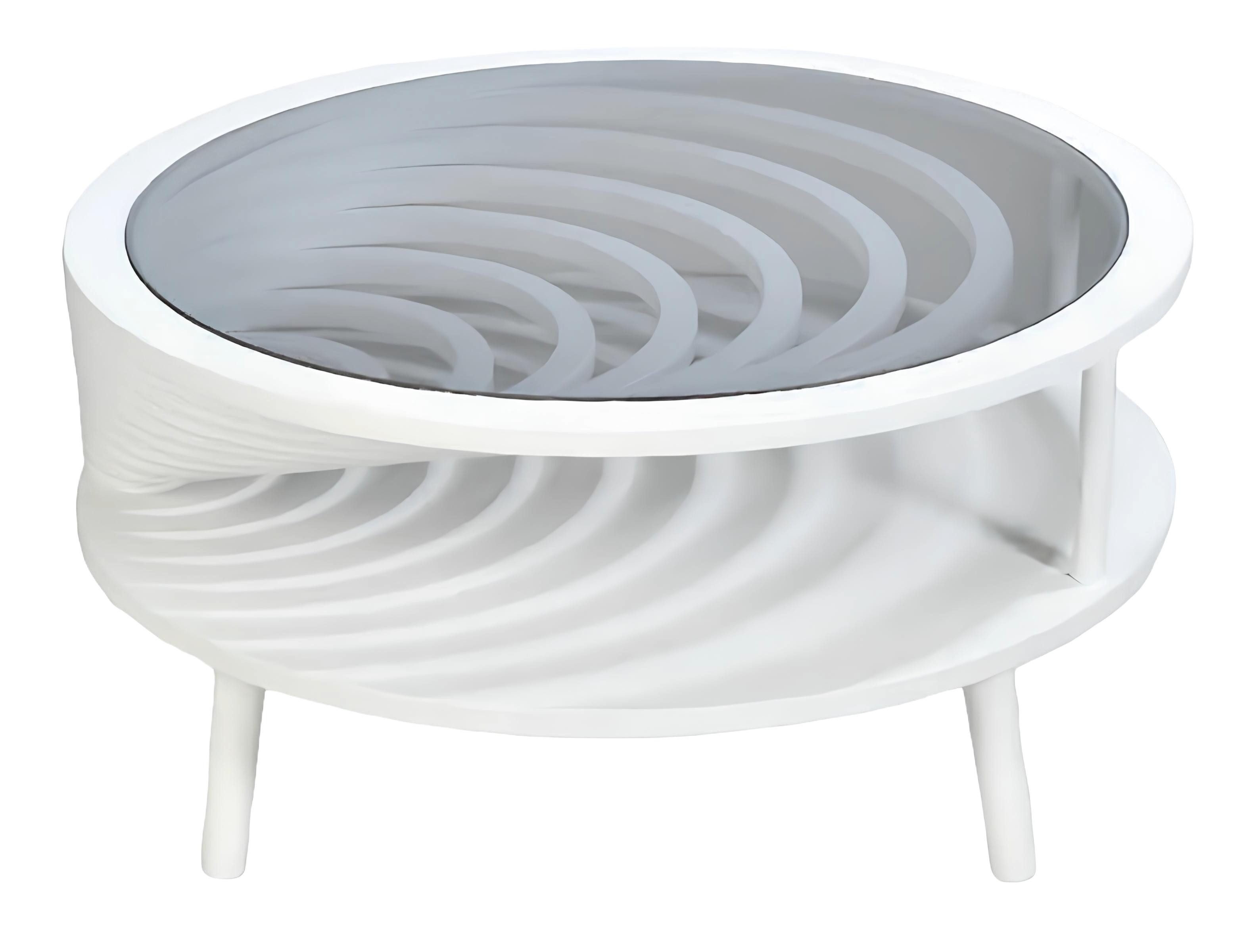 Xlmoebel Glastisch Moderner Beistelltisch aus Glas mit eleganter Ablagefläche (Couchtisch, 1-St., Couchtisch), Hergestellt in Europa