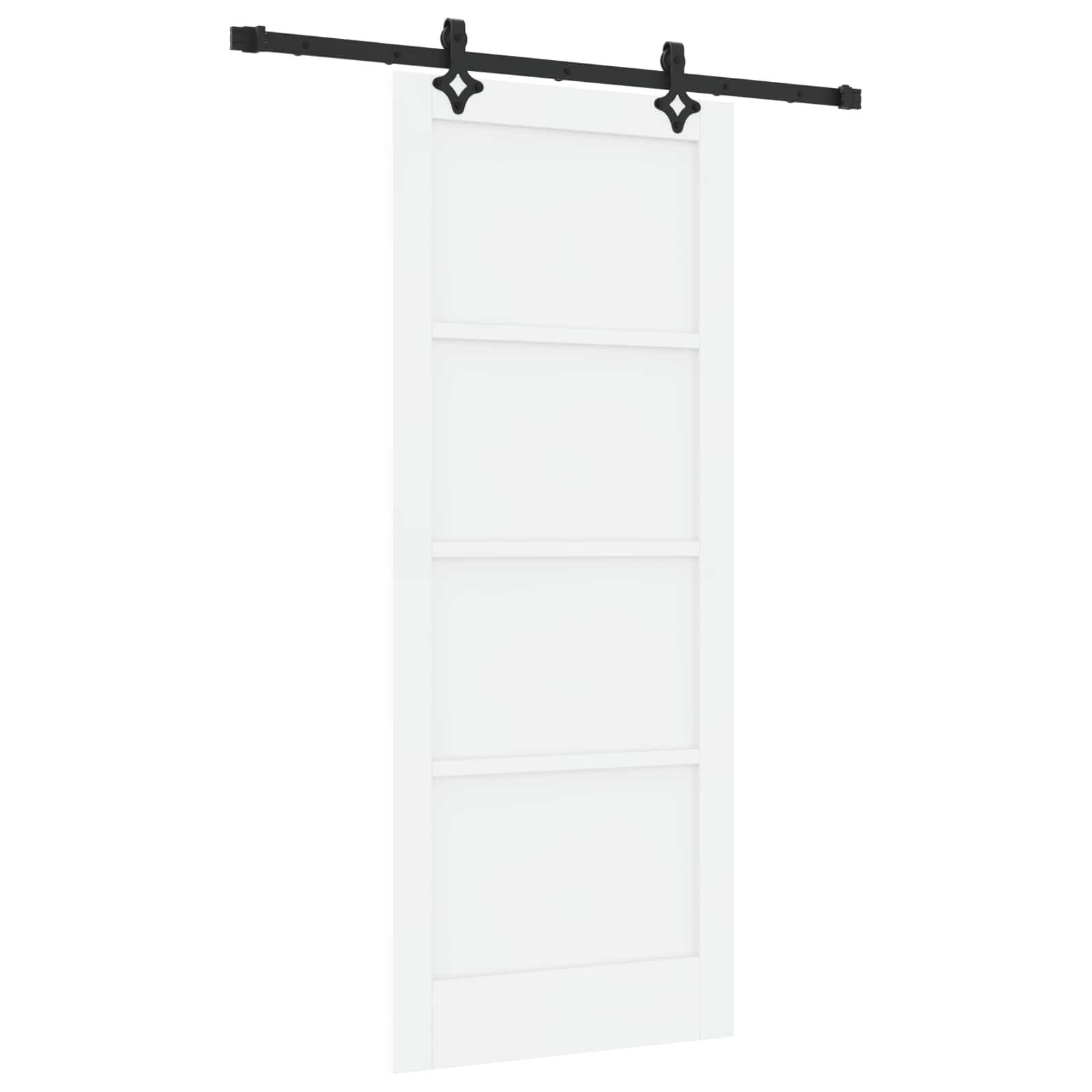 vidaXL Haustür Schiebetür ORKDAL Weiß 83 x 202 cm Massives Kiefernholz (1-St)