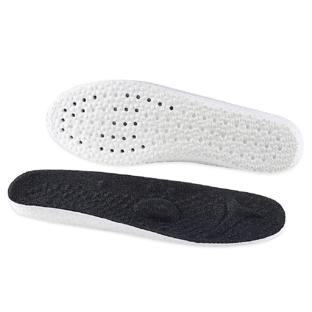 COOL-i ® Einlegesohlen 2 Paar Memory-Schaum Einlegesohlen,4D-Sport-Stoßdämpfung, mit Fußgewölbeunterstützung, atmungsaktiv, hochelastisch
