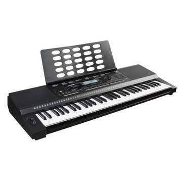 FAME Home-Keyboard (G-400 Keyboard, E-Piano mit 128-facher Polyphonie, 61 Tasten, 240 Styles, 653 Sounds, anschlagdynamischer Klaviatur, Lautsprechern und Hammermechanik, Schwarz, Keyboards, Home Keyboards), G-400 Keyboard, E-Piano, 61 Tasten