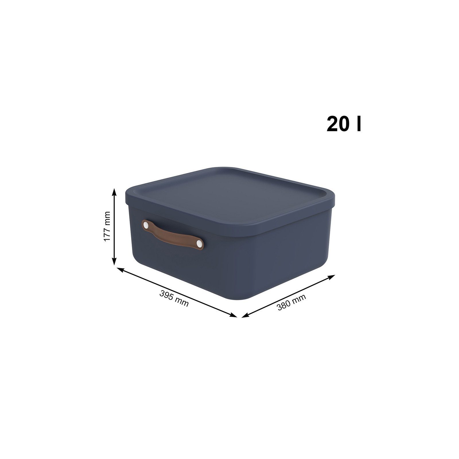 ROTHO Aufbewahrungsbox 2er-Set Kiste mit Deckel Maloja 20l (Aufbewahrungsset, 2er-Set)