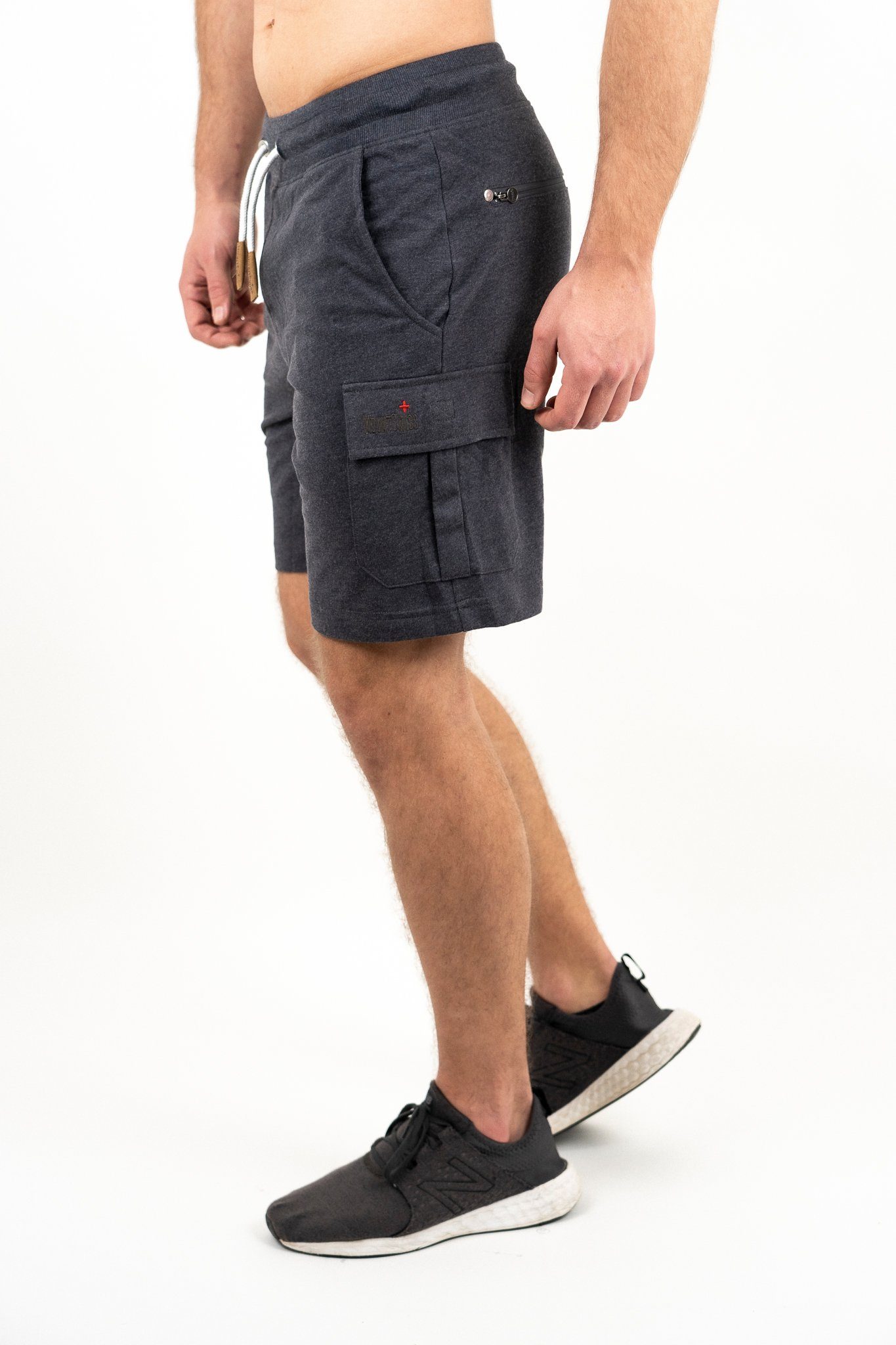 Mount Swiss Kurze Swiss Gesäßtaschen Shorts 2 Seitentaschen, 2 Herren mit + Freizeithose Reißverschluss Mount (1-tlg) dunkelblau Beintaschen 2 CARGO