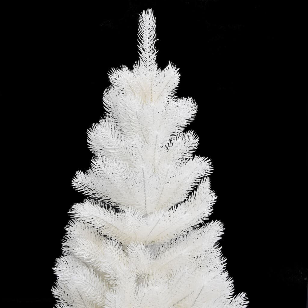 vidaXL Künstlicher Weihnachtsbaum Künstlicher Weihnachtsbaum Beleuchtung Kugeln 90 Weiß Gold cm mit &
