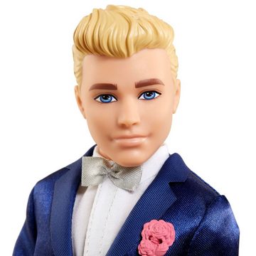 Barbie Anziehpuppe Puppe Bräutigam Ken Barbie Mattel GTF36 Anzug & Hochzeits-Zubehör