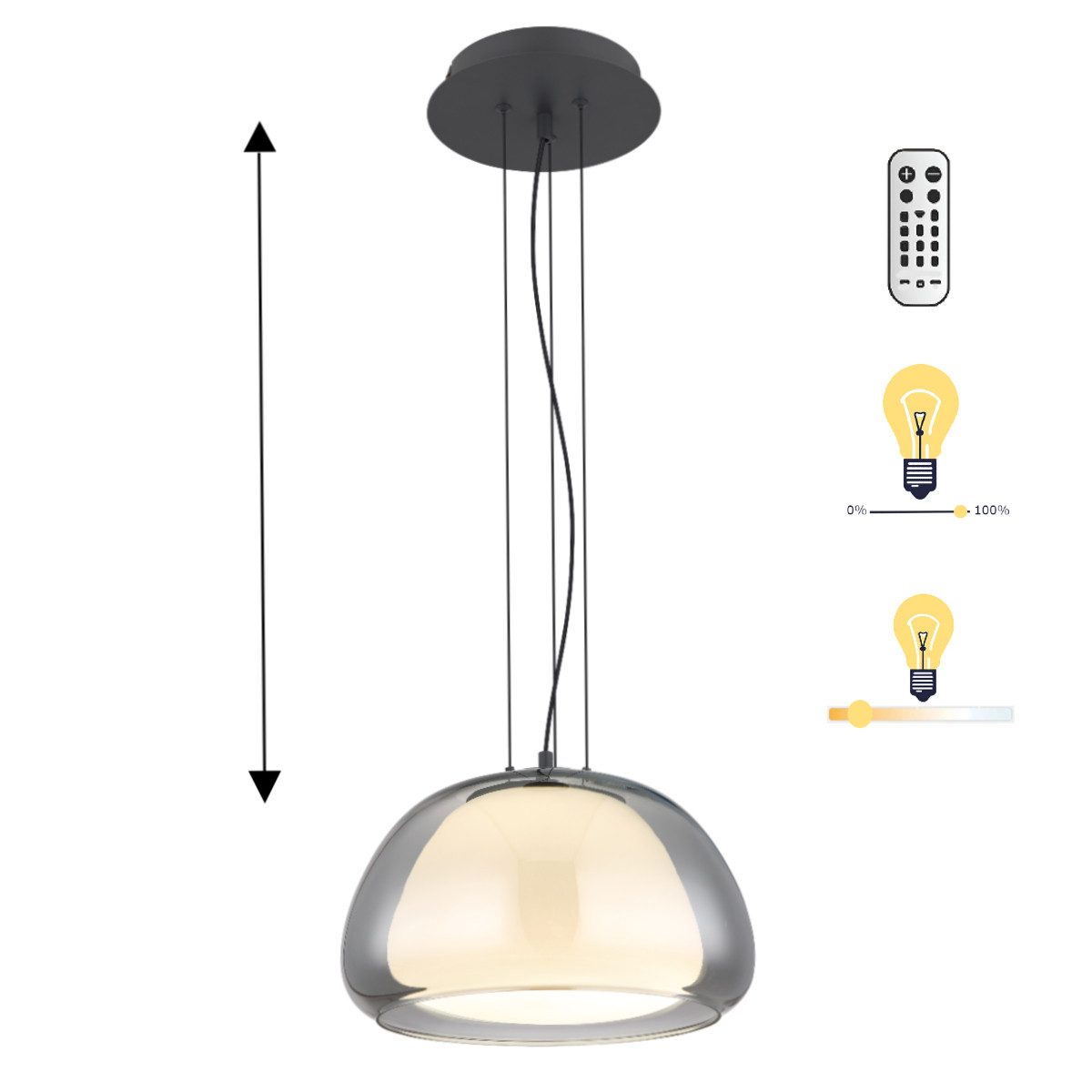 GLOBO LIGHTING LED Pendelleuchte Haakon, dimmbar, günstig online kaufen