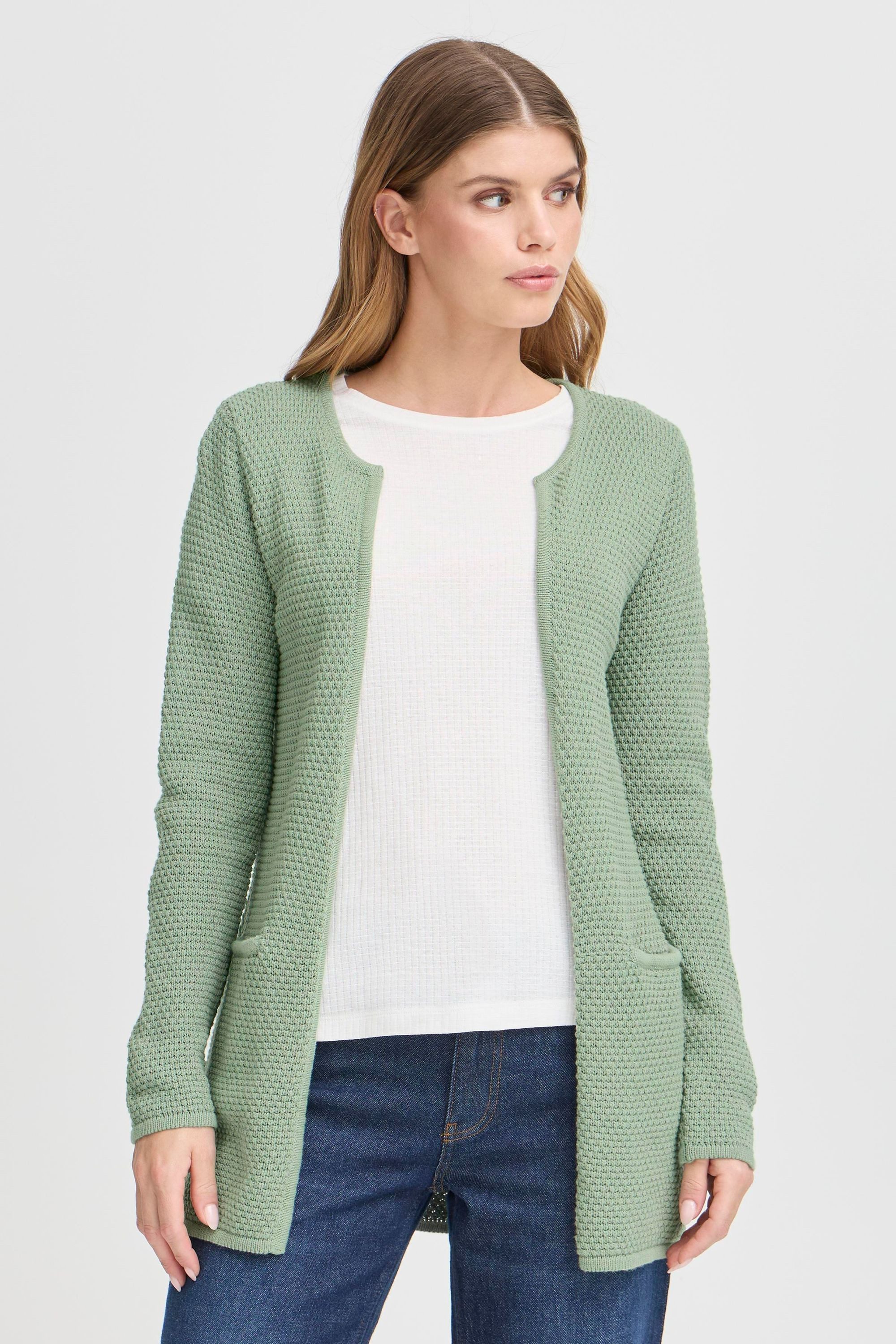 OXMO Strickjacke OXHilda Strickjacke im Perlstrickmuster günstig online kaufen