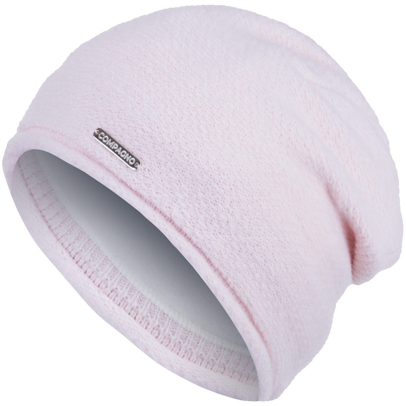 compagno Strickmütze (1-St) Klassische Beanie Wintermütze Strickmütze Damen gefüttert Fleece
