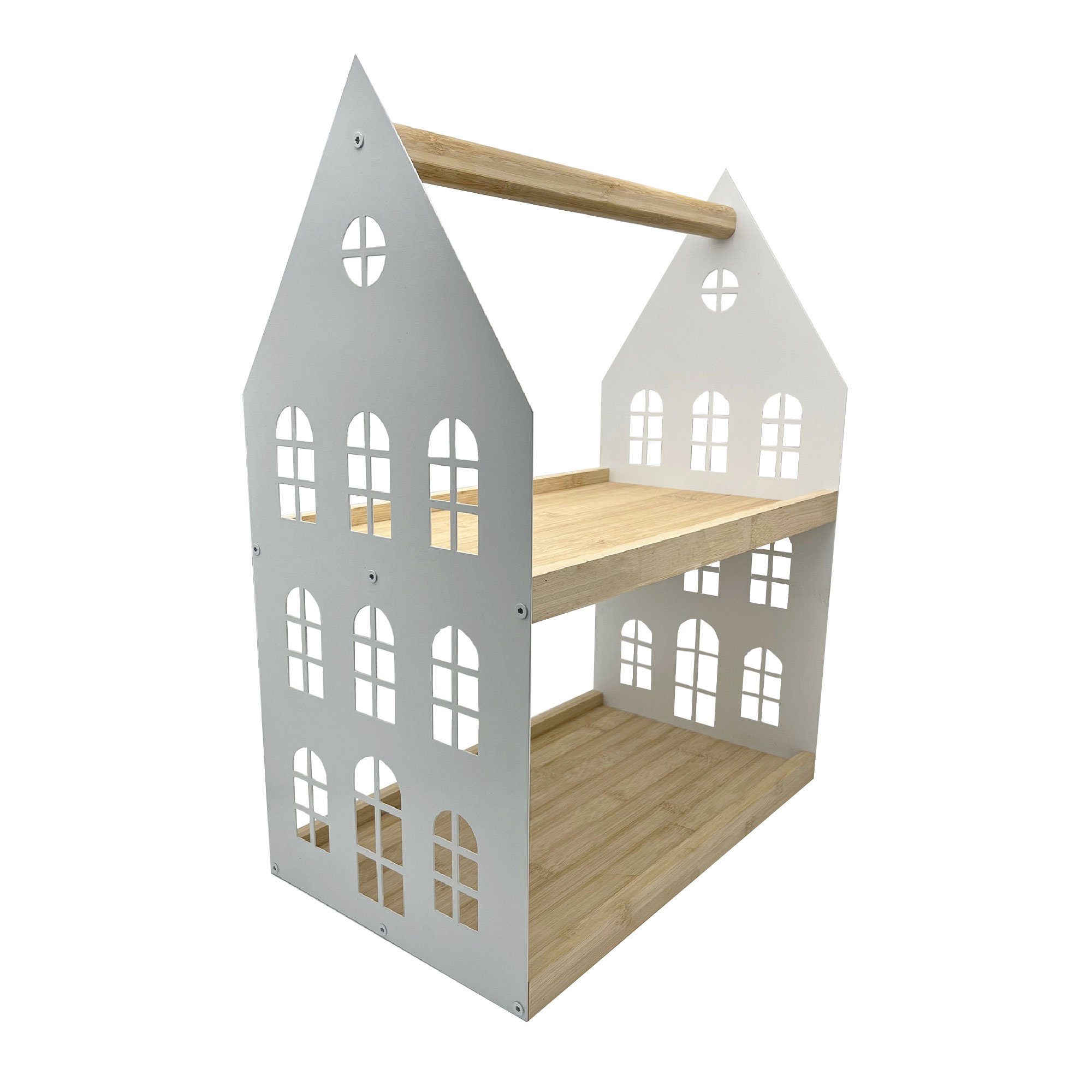 UNUS HOME Etagere Etagere Haus Design, (weiß aus Metall und Holz), Serviertablett Servierständer Serviergestell Servierplatte Holzetagere