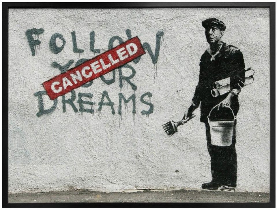 (1 Bilder Wandbild, St), Graffiti Follow Poster dreams, Wall-Art your Bild, Poster, Schriftzug Wandposter