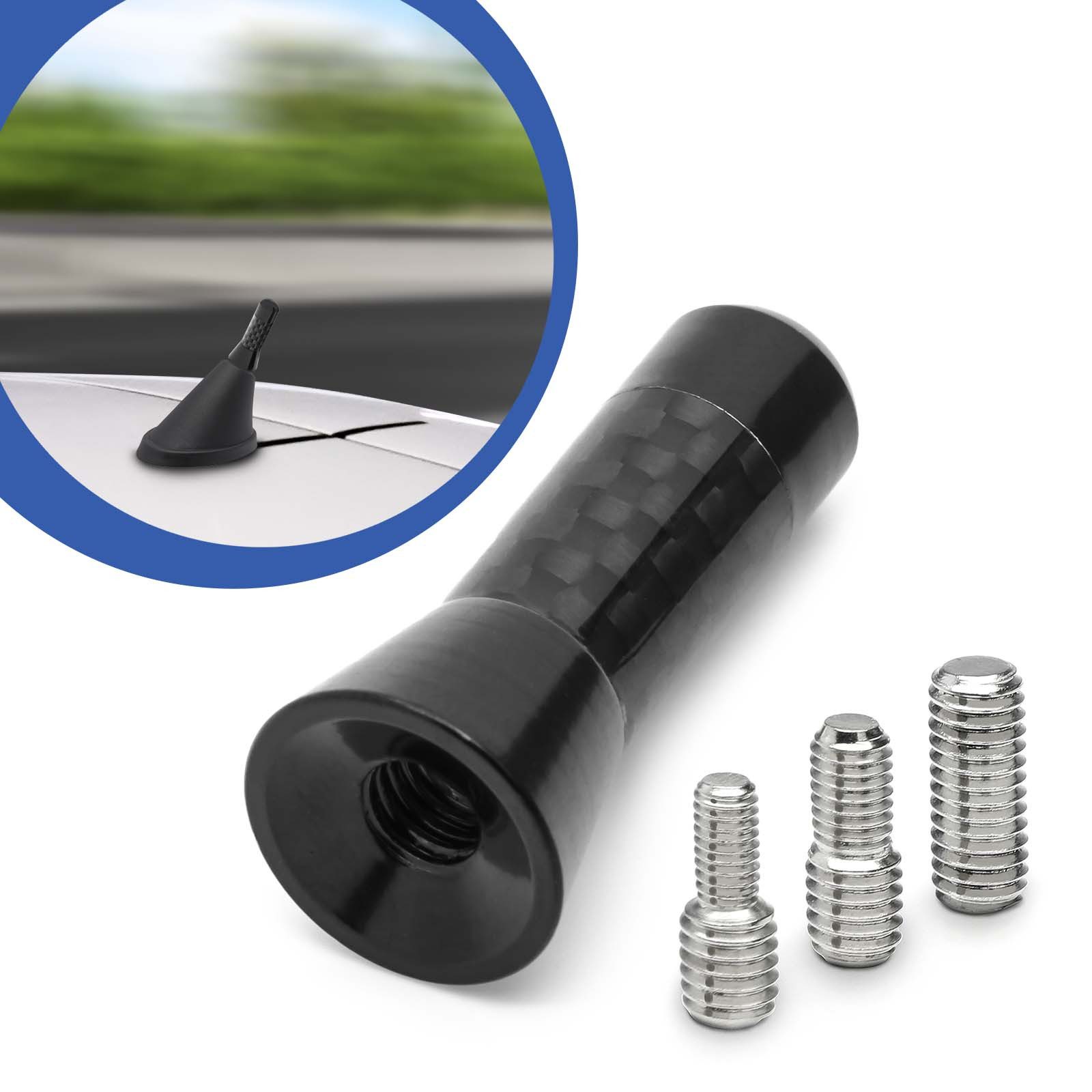 Adapter Universe Universal 3,5cm Auto Kurz Stab Dach Antenne Radio Carbon Design KFZ Stabantenne