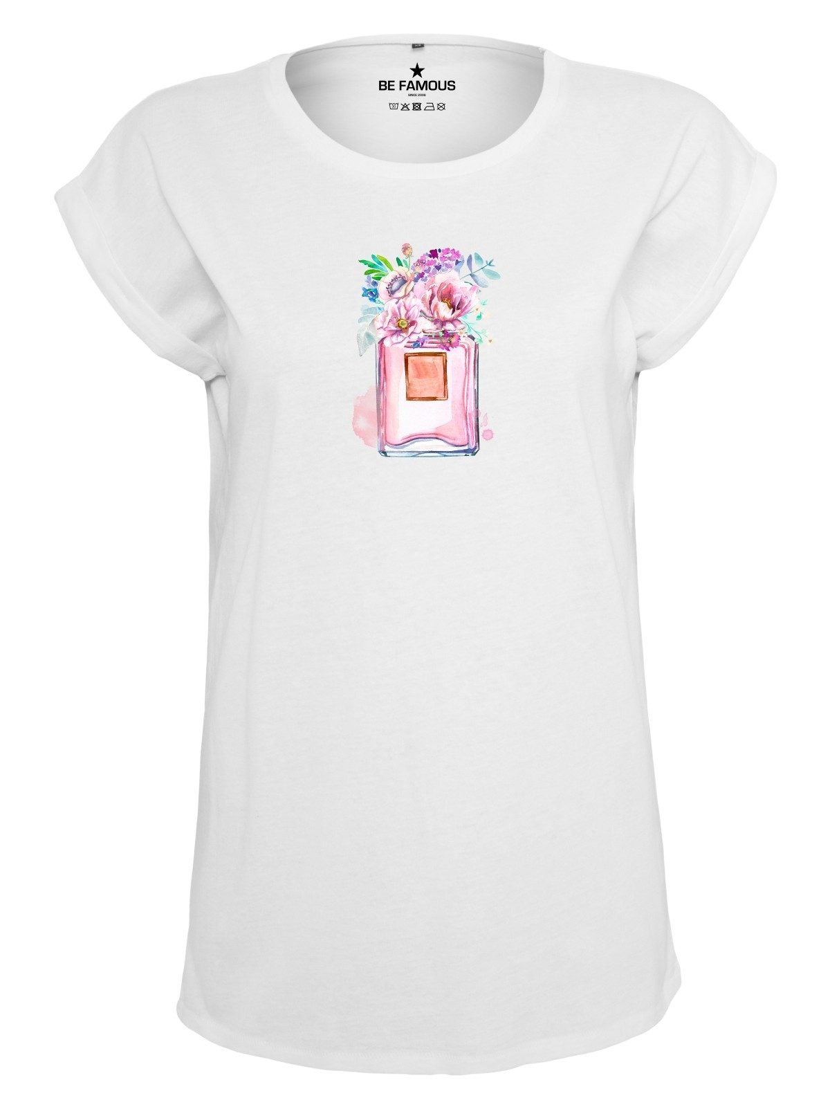 Be Famous Print-Shirt Classic Roll Up Parfumnr1 (1-tlg., keine)