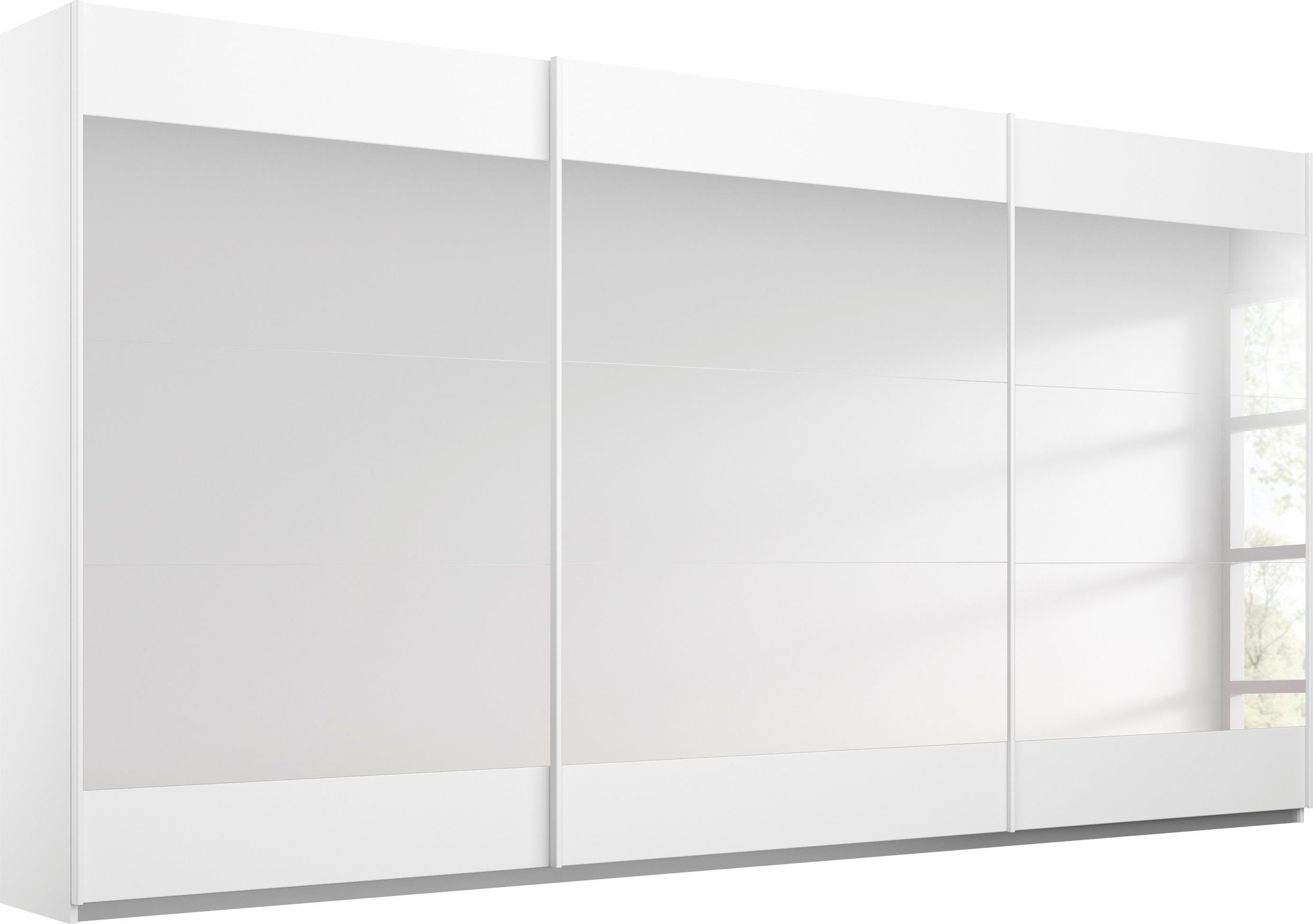 rauch Schwebetürenschrank Kleiderschrank Schrank Garderobe Wäscheschrank Ankleide MALIBU (in 5 Breiten, Höhe 210 cm) mit großflächigen Türen, großzügiger Stauraum MADE IN GERMANY