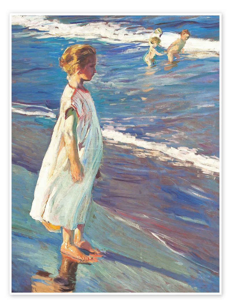 Posterlounge Poster Joaquín Sorolla y Bastida, Mädchen, Badezimmer Maritim Malerei
