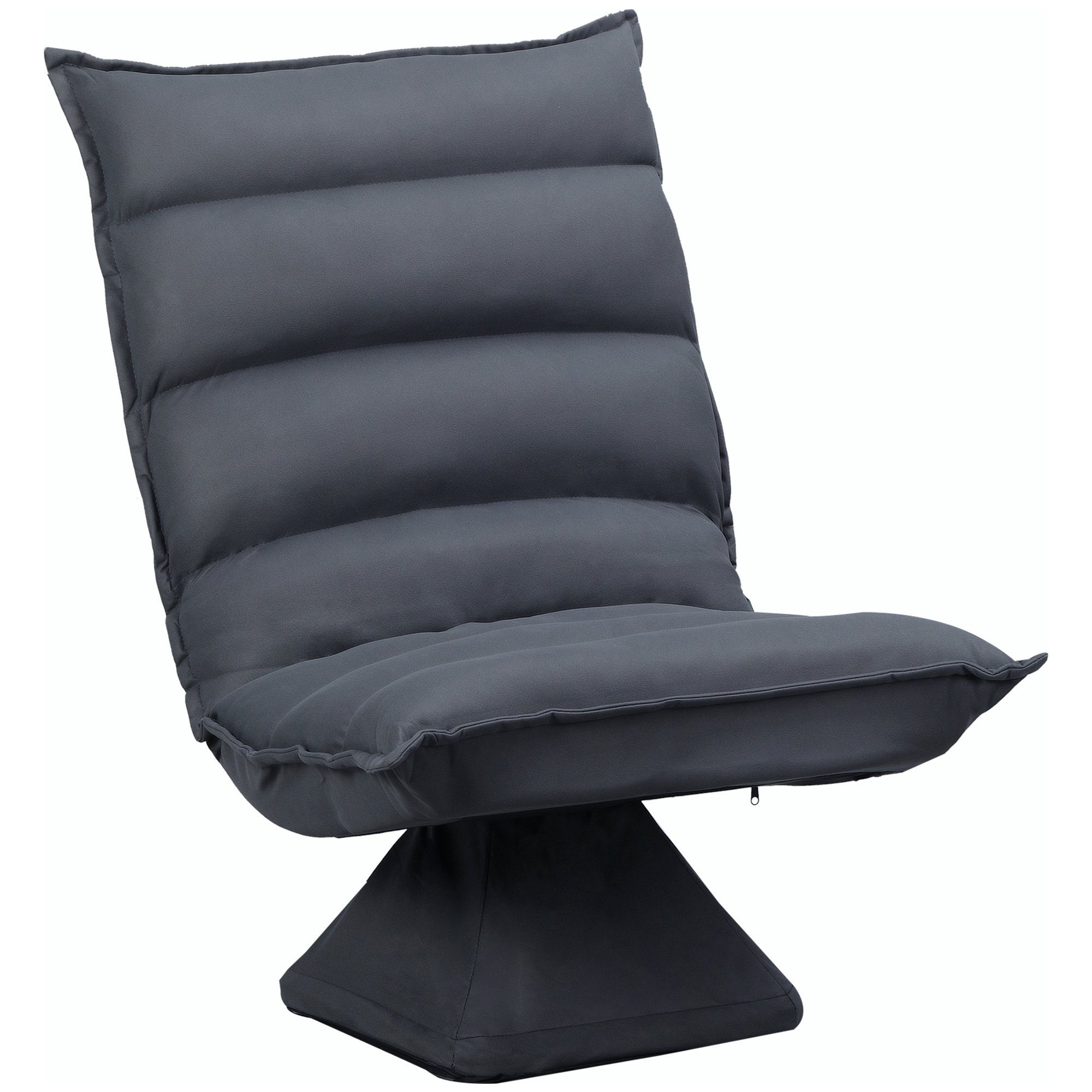 drehbar, 1-St., 62 Dunkelgrau, 70 HOMCOM cm Wohnzimmer, für Relaxsessel Polsterung, 70 95cm neigbar, Sessel, x 62 95 Büro, Relaxsessel x (Set, x x weiche Sessel),