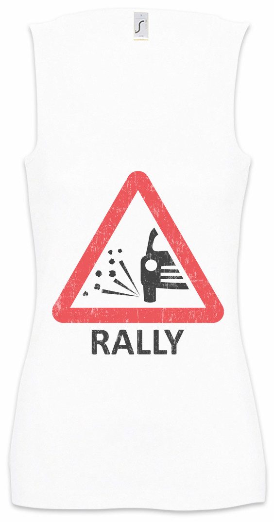 Tanktop Rally Sign Ärmelloses Damen T-Shirt Race Racing Car Auto Driver Racer