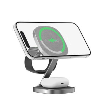 XLAYER MagFix Pro Magsafe 3 in 1 StandBy iOS 17 Ladestation 15W magnetisch Wireless Charger